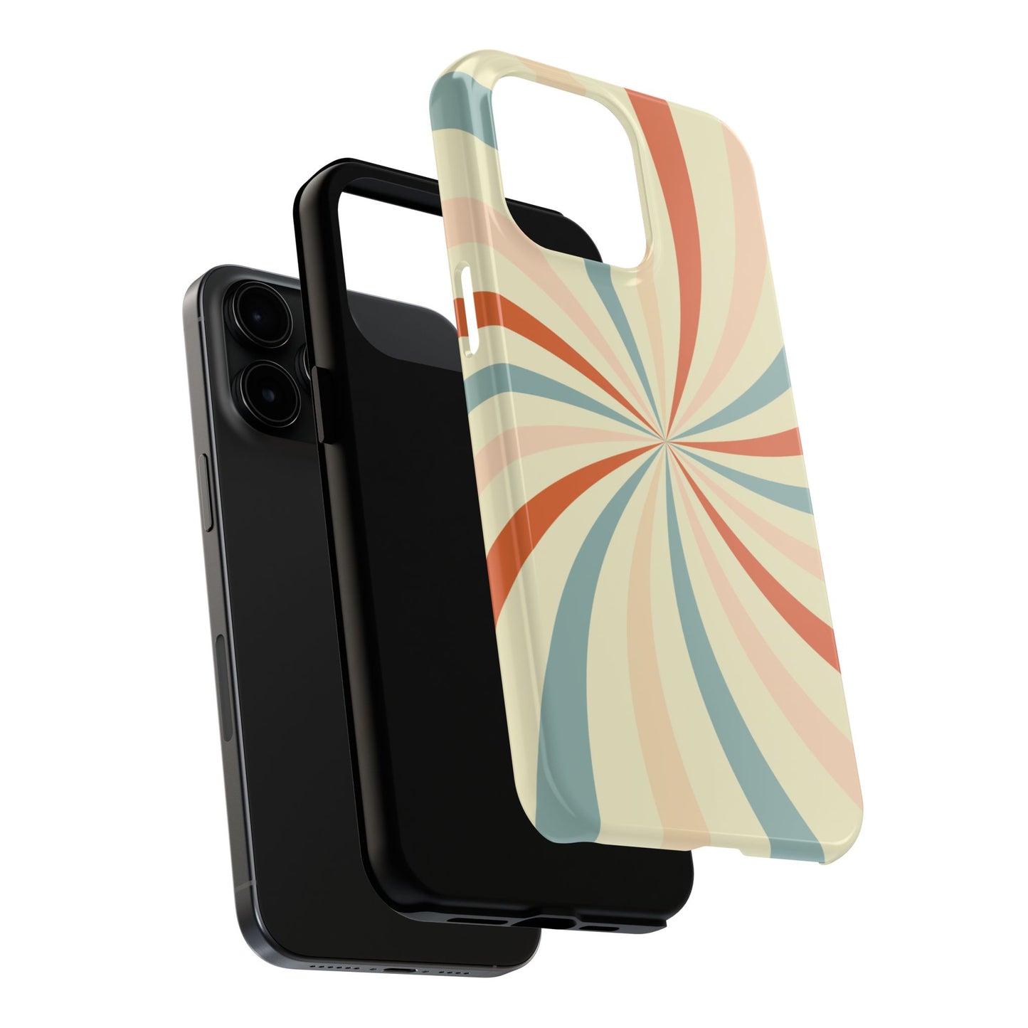 Retro Swirl iPhone Case – Durable, Vintage-Inspired Design with Dual-Layer Protection