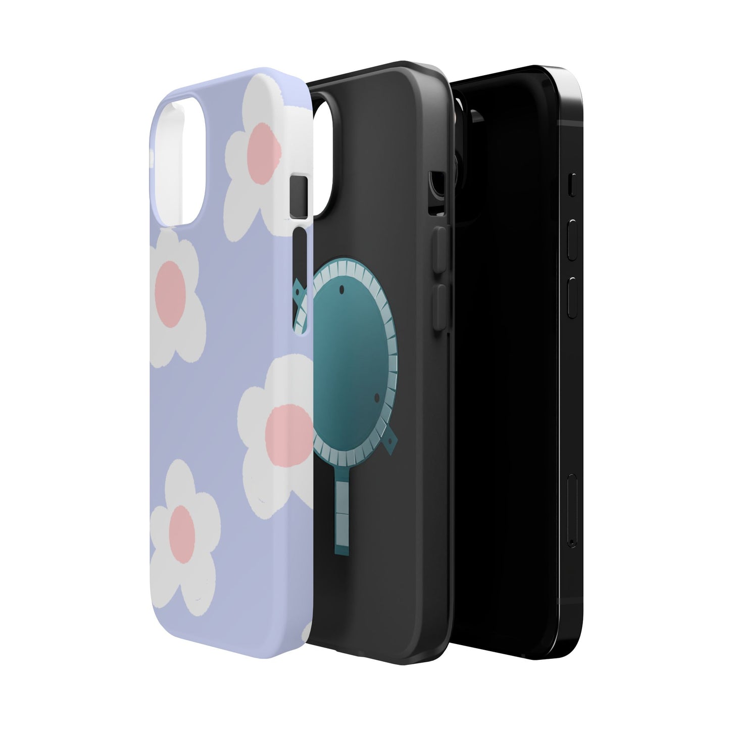 Retro Daisy Pastel Tough MagSafe iPhone Case – Durable Design with Soft Matte Finish