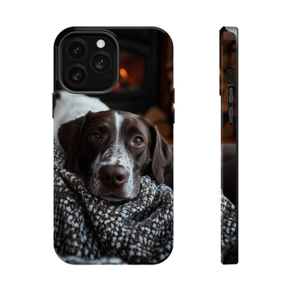 Majestic German Shorthaired Pointer MagSafe iPhone Case – Sunset Prairie Design