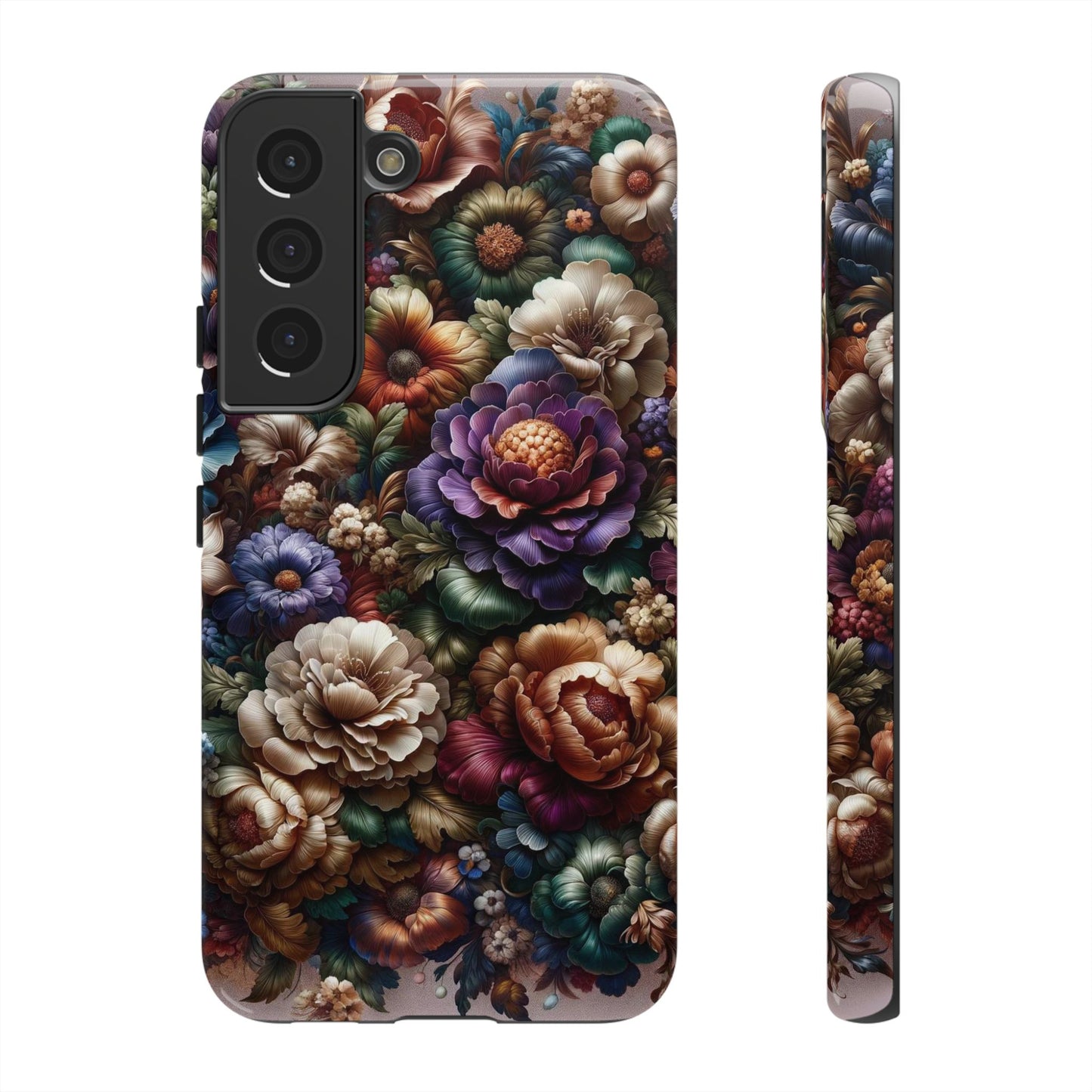 Floral Elegance For Samsung - Protective Dual-Layer Design with Vibrant Full-Wrap Print