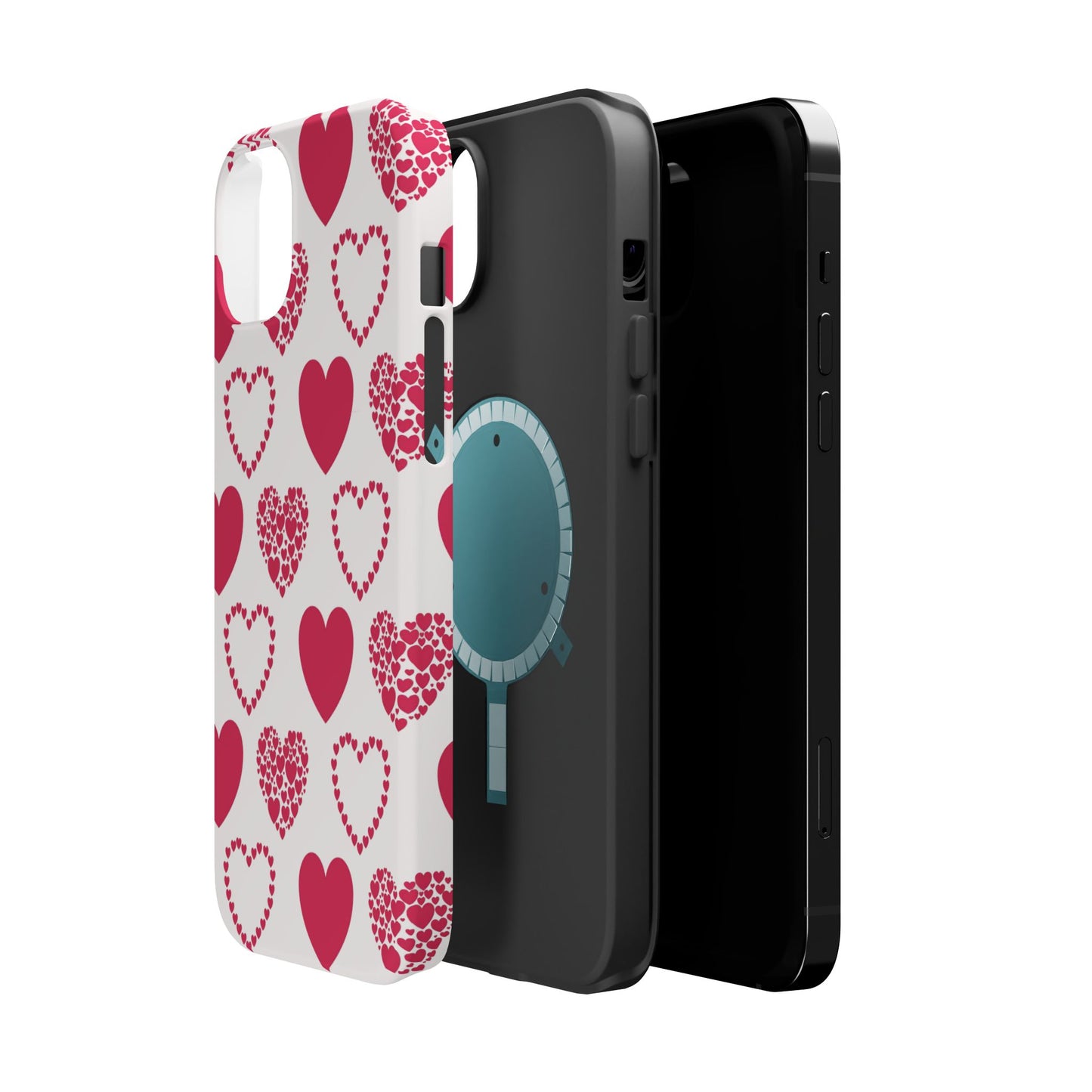 Clustered Pink Hearts MagSafe iPhone Case