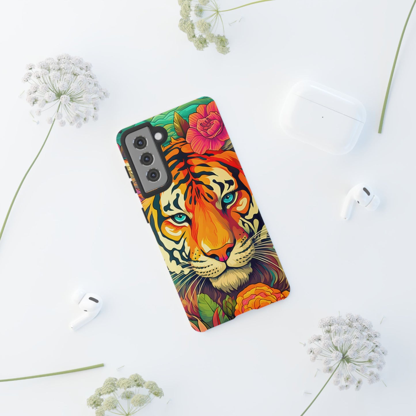 Fierce Rainbow Tiger Art - Samsung Galaxy Case