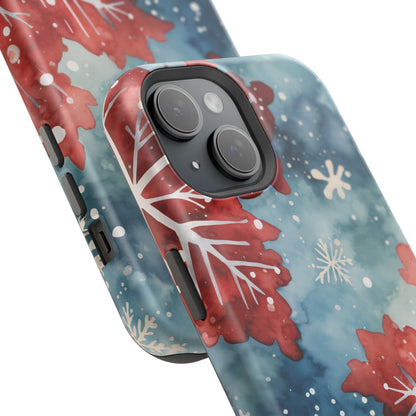 Crimson Snowflake Charm – MagSafe iPhone Case