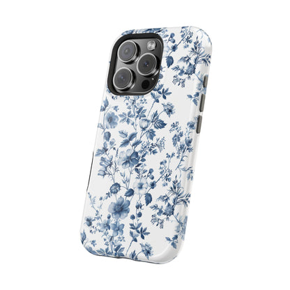 Enchanted Garden Blue Toile iPhone Case