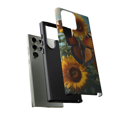 Vibrant Butterfly & Sunflower – Samsung Galaxy Case