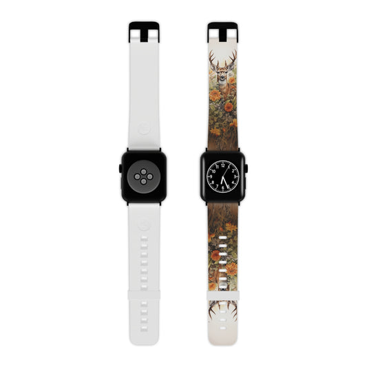 Whitetail Deer Buck Floral Apple Watch Band