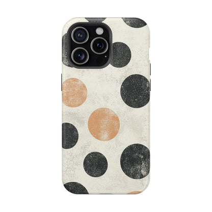 Vintage Polka Dot MagSafe iPhone Case - Retro Abstract Protective Cover