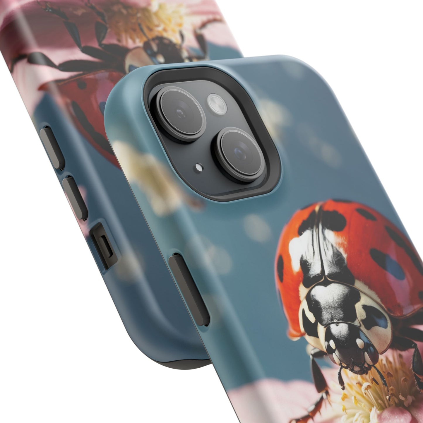 MagSafe iPhone Case: Floral Ladybug Delight