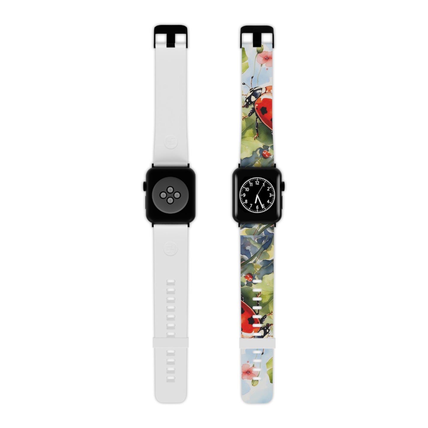 Watercolor Ladybug & Poppy Fields Apple Watch Band