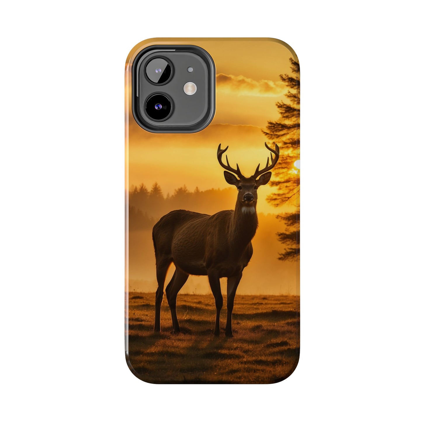 Sunset Majesty: Regal Stag – iPhone Case