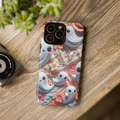 Clay Ghosts Phone Case - Whimsical Floral Protection