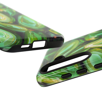 Glossy Avocado Samsung Galaxy  Case – Sleek Green 3D Fruit Design, Durable and Stylish