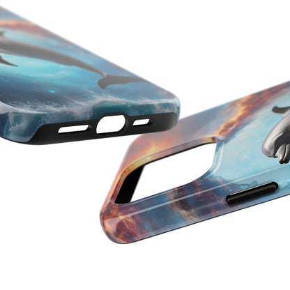 Cosmic Dolphin Space Vibes - iPhone Case