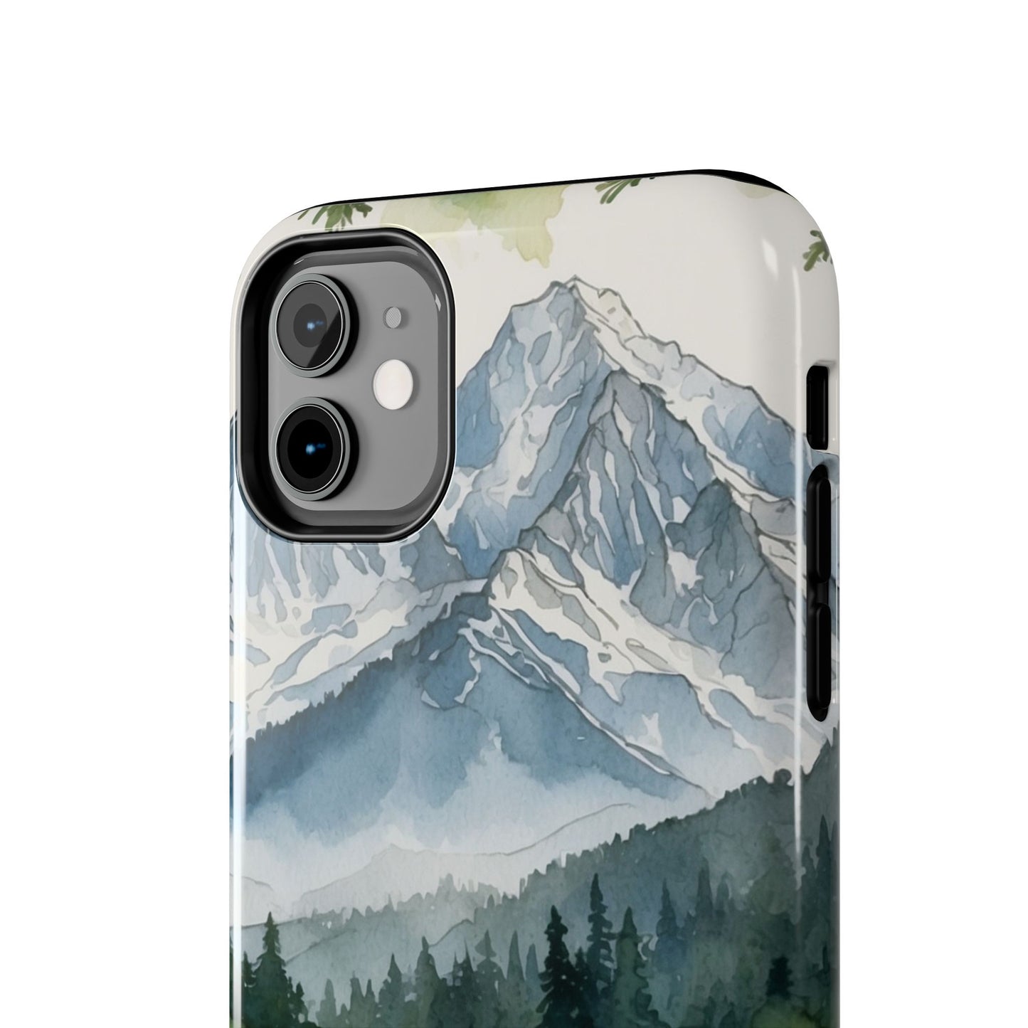 Watercolor Alpine Mountainscape - iPhone Case