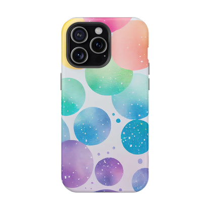 Pastel Galaxy Bubbles  MagSafe iPhone Case – Slim Design, Glossy Finish