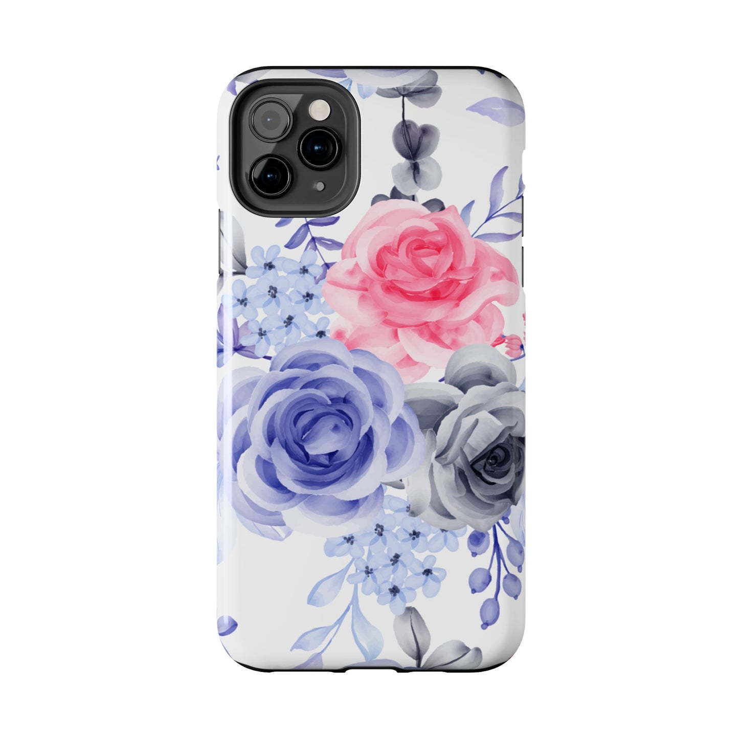 Elegant Blue Floral Watercolor Design – iPhone Case