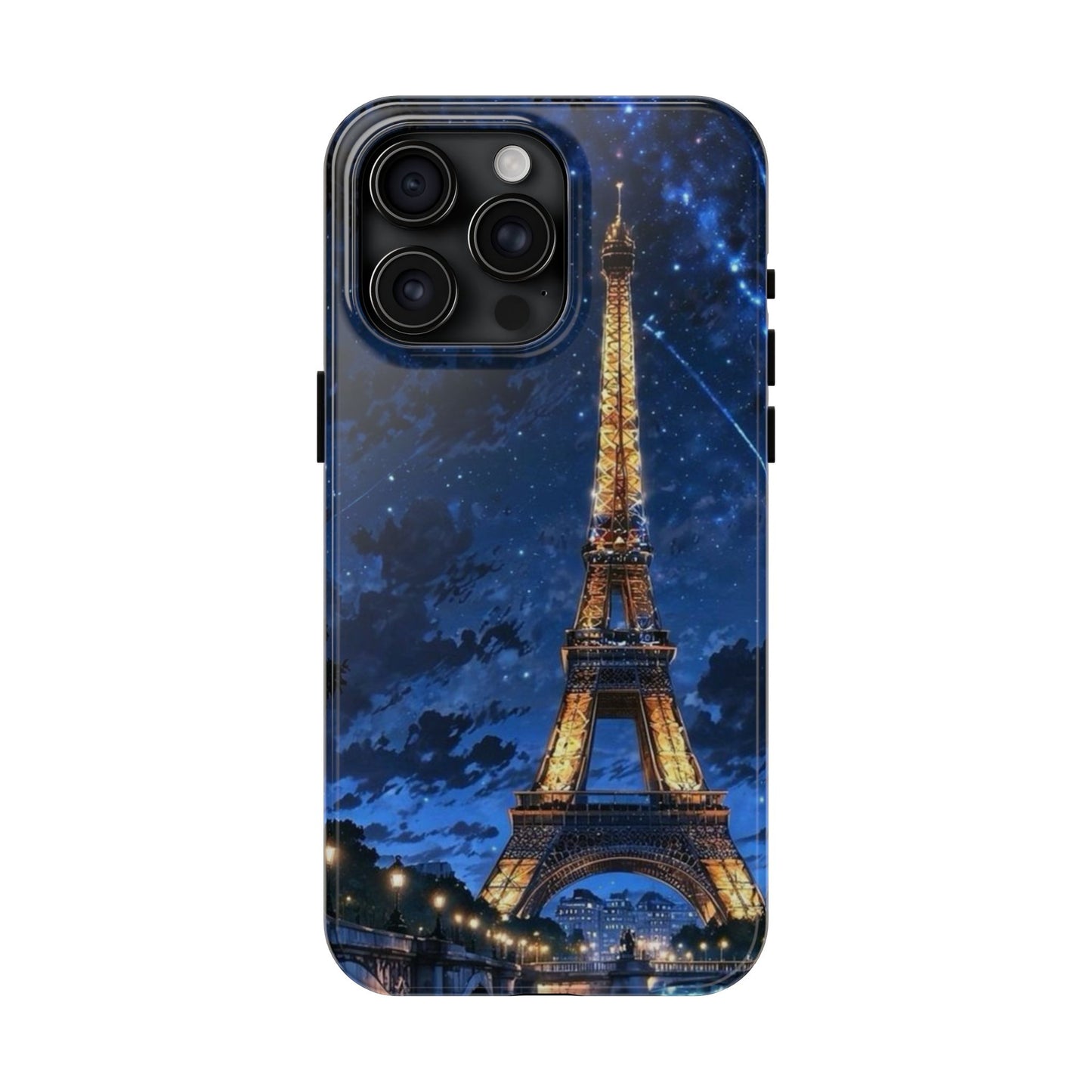 iPhone Case - Eiffel Tower Under Starlit Sky Design