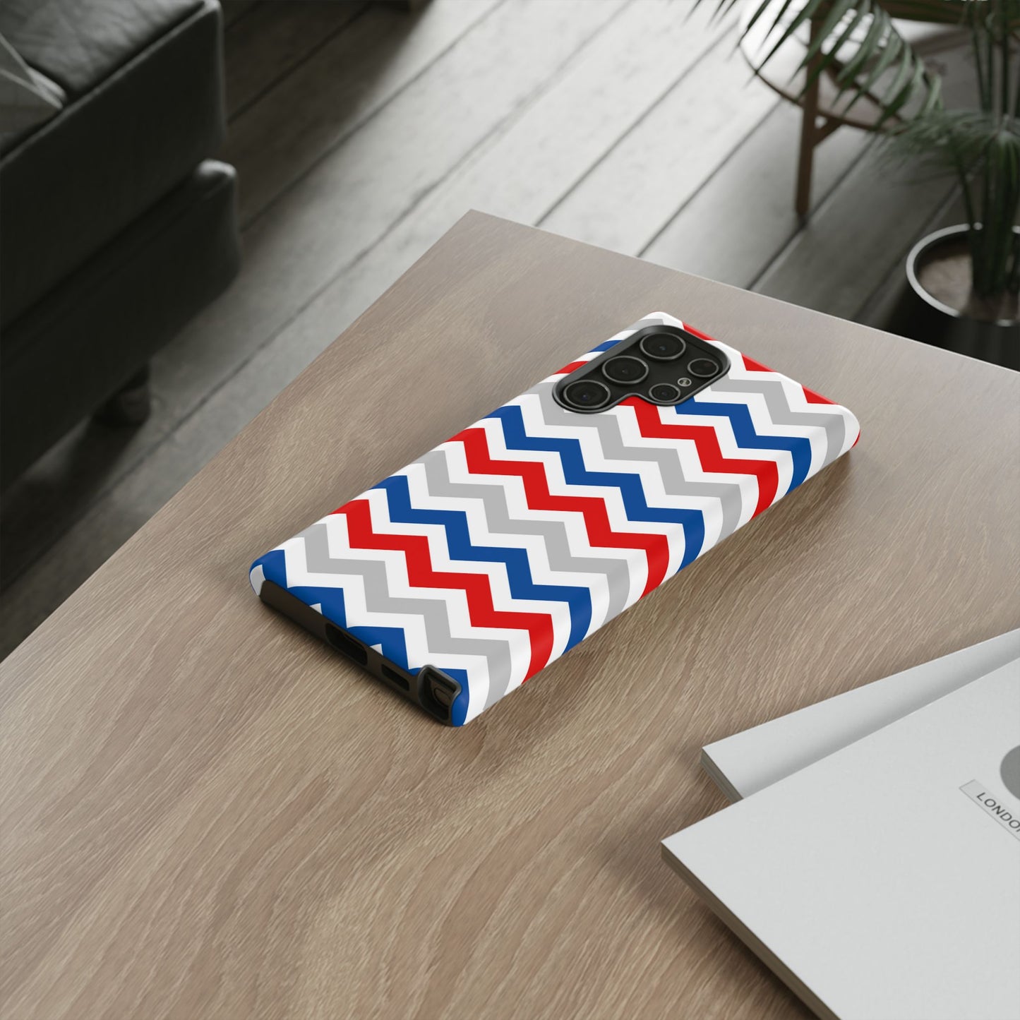 Patriotic Red, White & Blue Chevron – Bold Geometric Samsung Galaxy Case