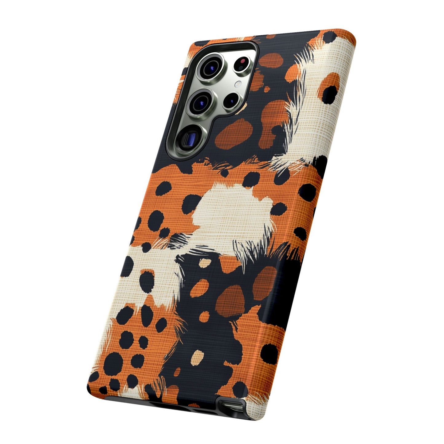 Cheetah Plaid Samsung Case – Brown & Black Pattern