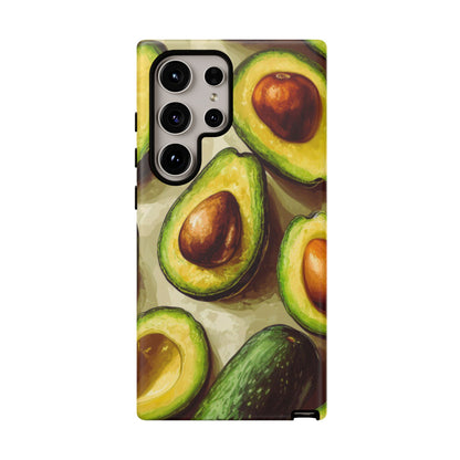 Realistic Avocado Samsung Galaxy  Case – Detailed Green Fruit Design, Shockproof Protection