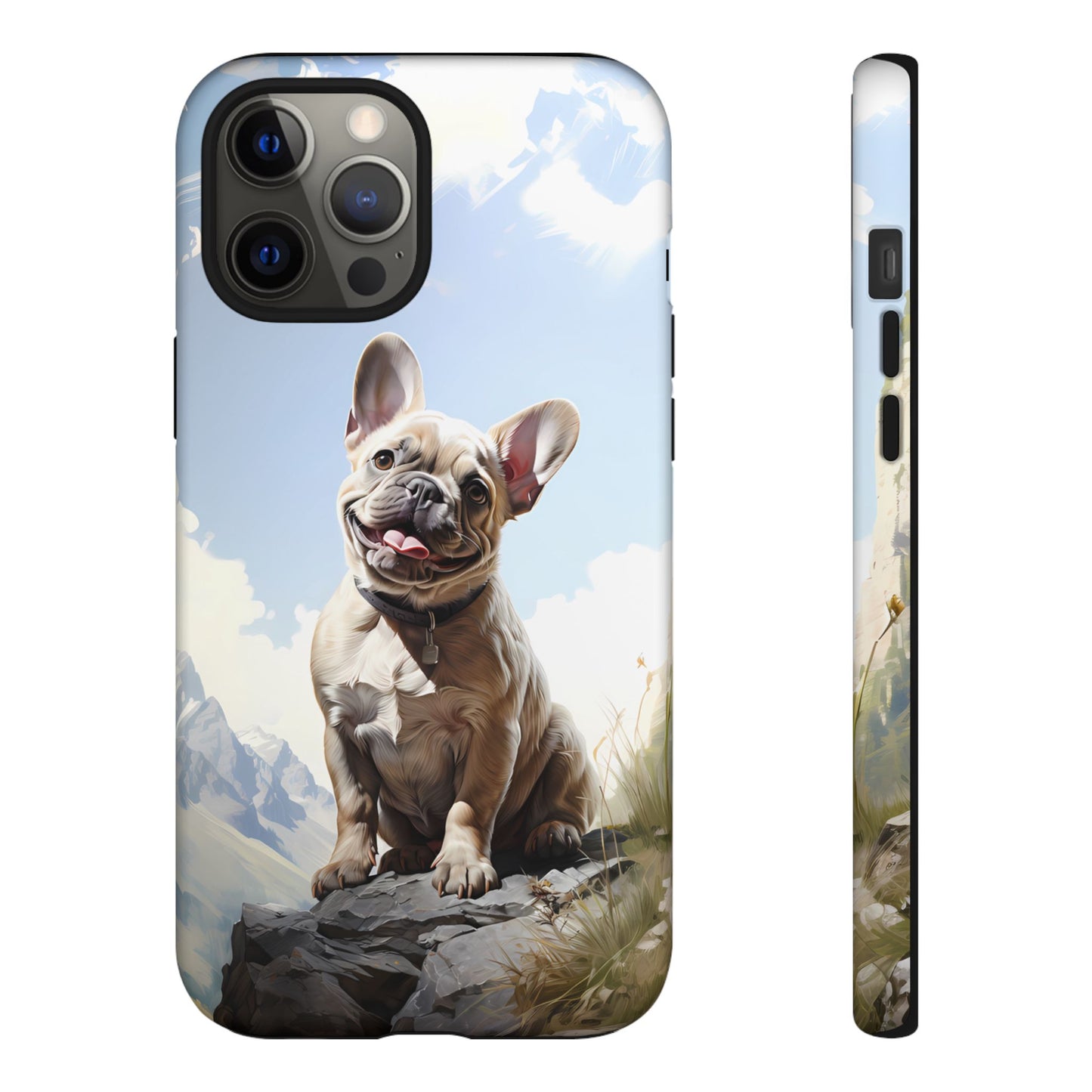 Frenchie iPhone Samsung Galaxy Phone Case! French Bull Dog Standing Proudly. Extremely Tough & Durable With Dual Layer Protection.