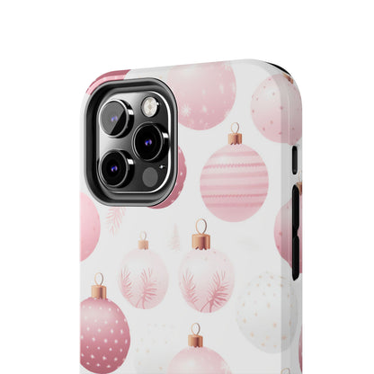 iPhone Case: Merry in Pink – Christmas Balls