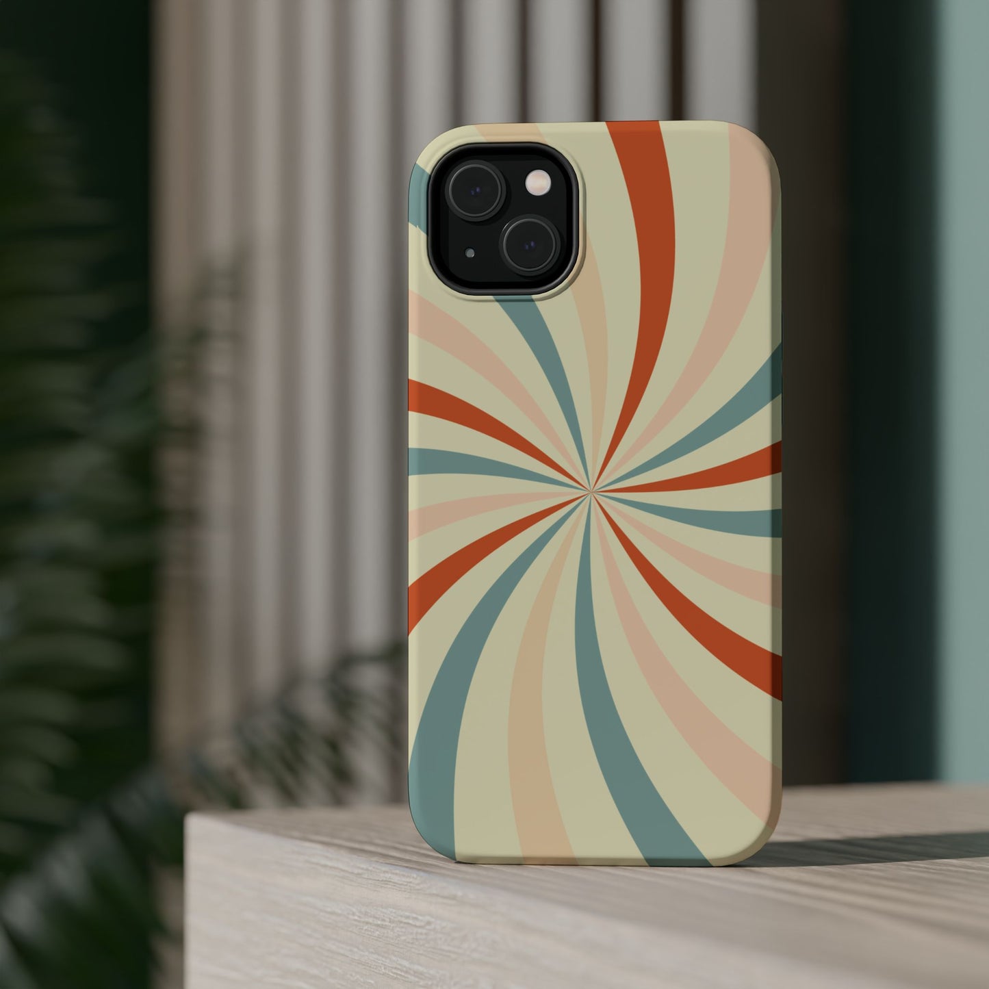 Retro Swirl MagSafe iPhone Case – Durable, Vintage-Inspired Design with Dual-Layer Protection