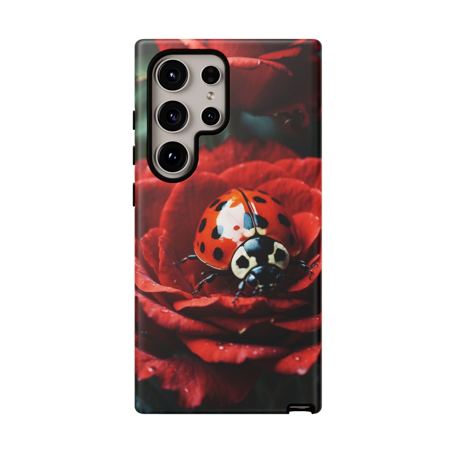 Elegant Rose & Ladybug Charm - Samsung Galaxy Case