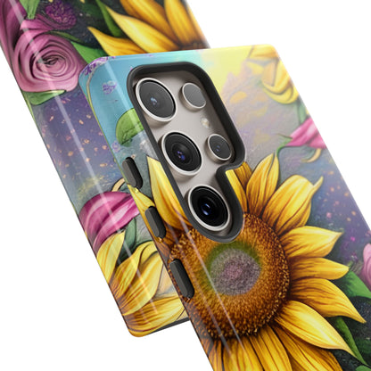 Whimsical Sunflower & Rose Garden - Samsung Galaxy Series Case