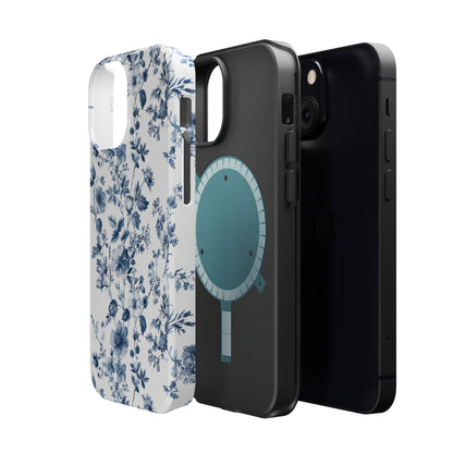 Enchanted Garden Blue Toile iPhone Case