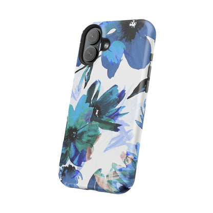 MagSafe iPhone Case – Serene Blue Blossom