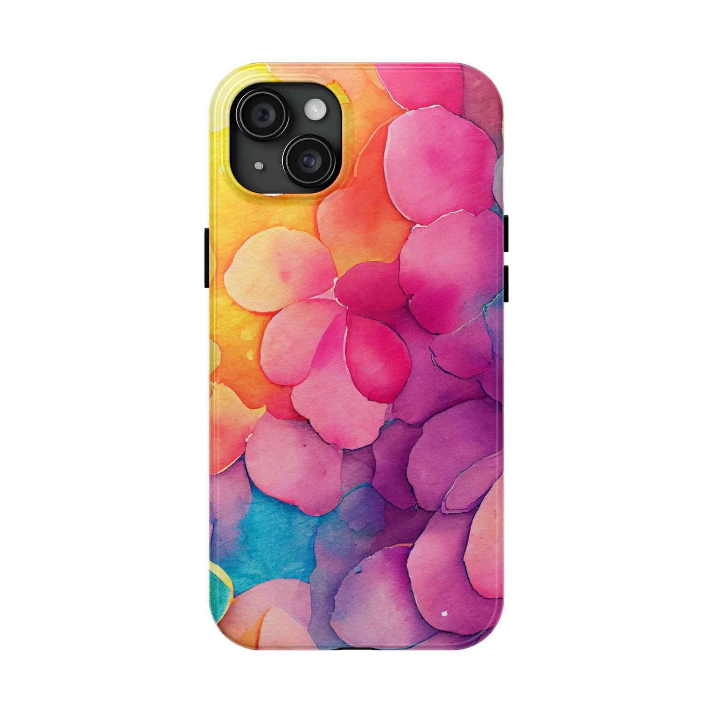 Sunset Petals Watercolor iPhone Case – Slim Design, Glossy Finish