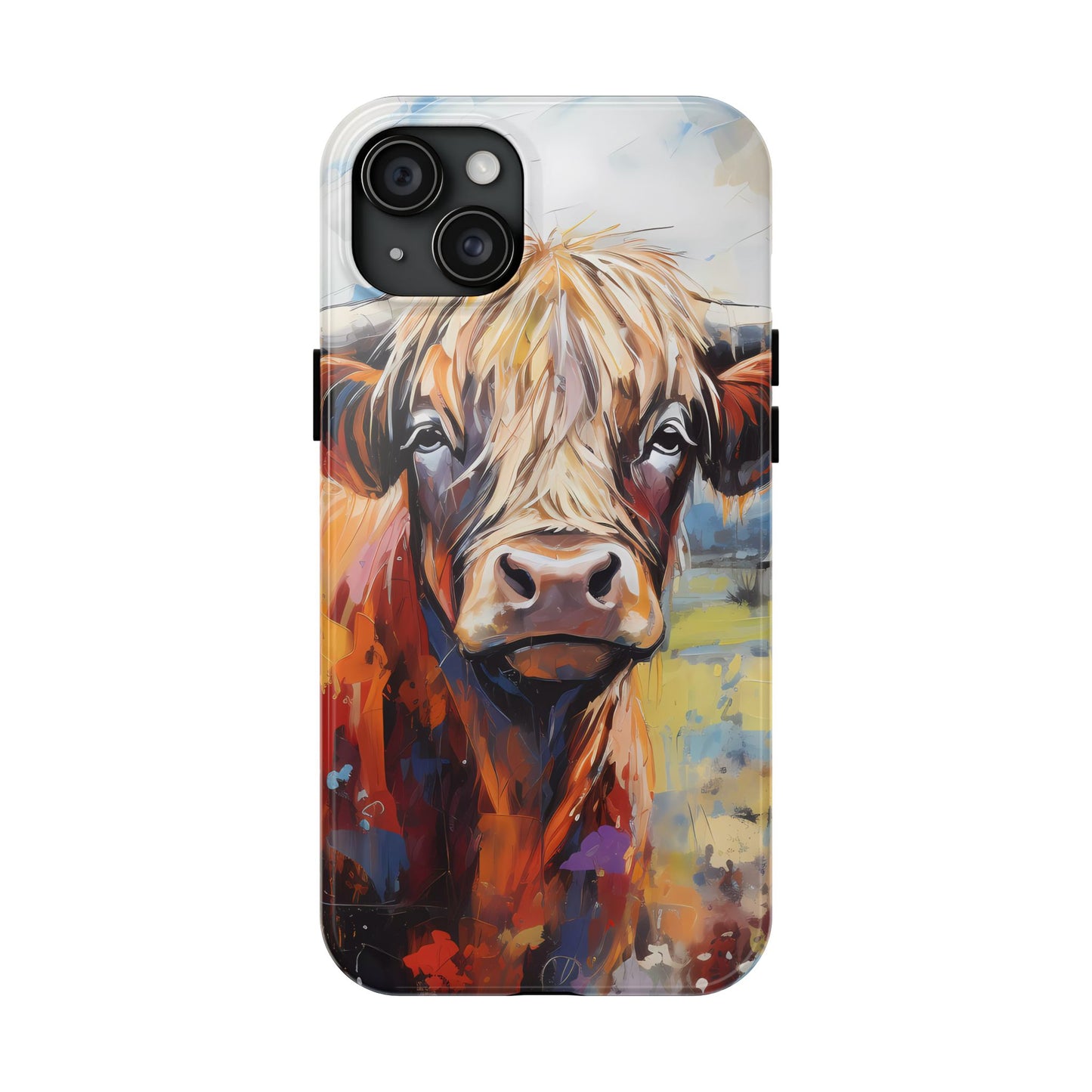 Cute Western Phone Case | Highland Cow | Robust Rocky Mountain-Inspired | Expressionism | Fresco