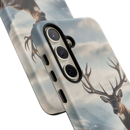 Alpine Majesty: Stag in Snow – Samsung Galaxy Case