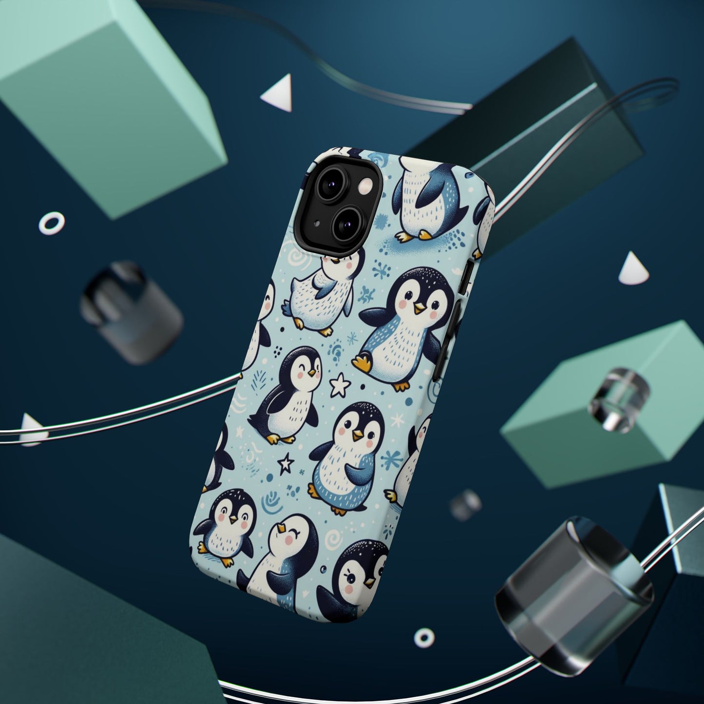 Cute Penguin Parade iPhone Case