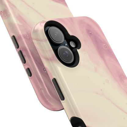 Blush Marble Glow – MagSafe Case with Pink & Rose Gold Marble Design