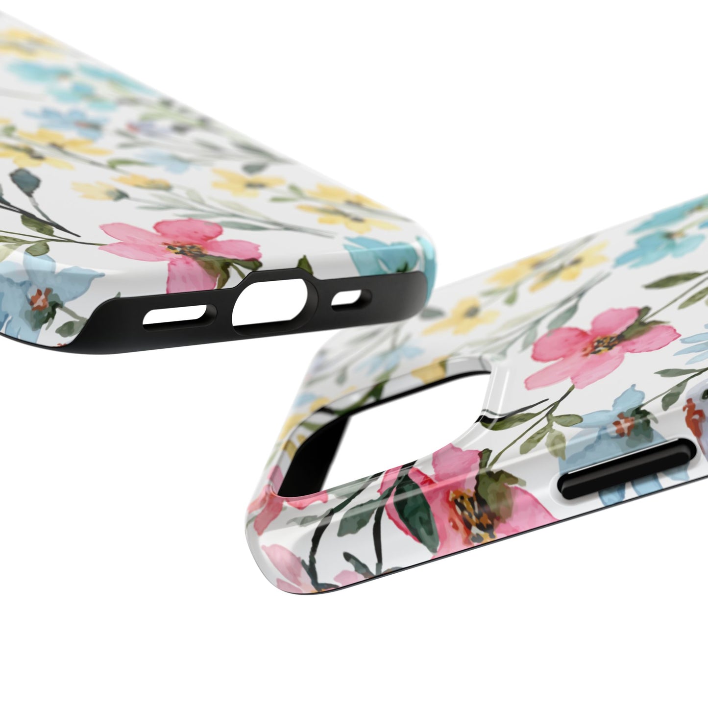 Watercolor Floral Bliss – iPhone Series Case with Pastel Flower Design