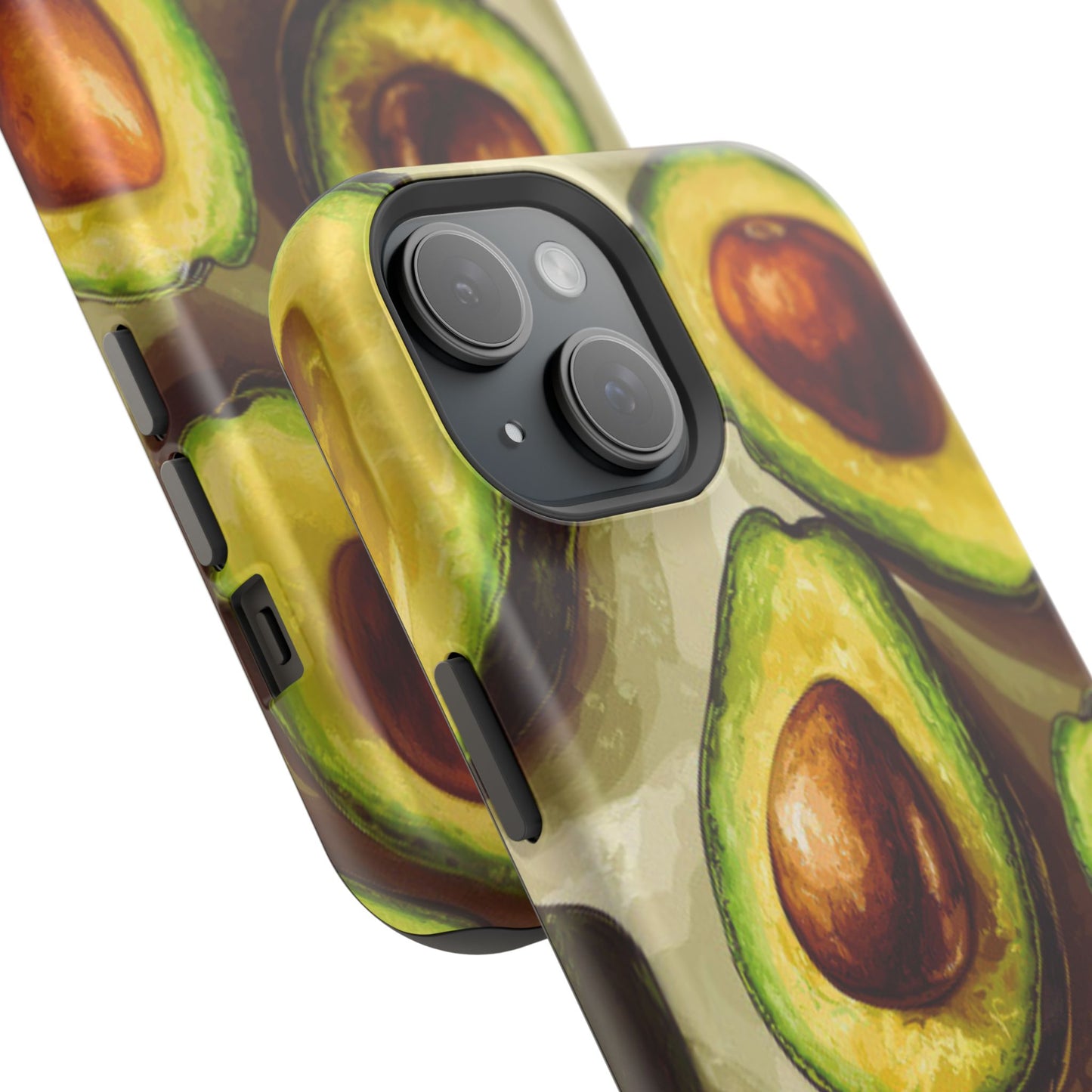 Realistic Avocado MagSafe iPhone Case – Detailed Green Fruit Design, Shockproof Protection