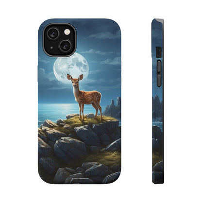 Enchanted Fawn Under the Moonlit Sky MagSafe iPhone Case