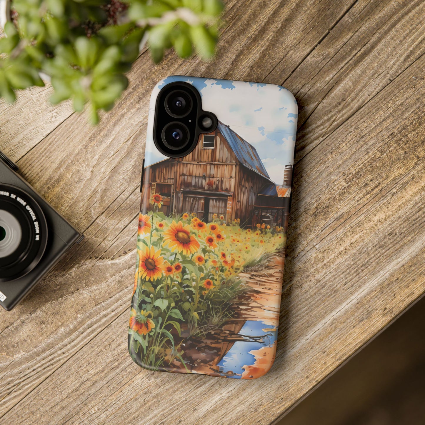 Sunflower iPhone Case  Rustic Farm Style