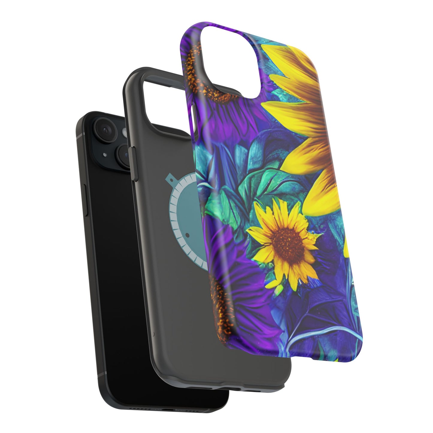 Purple & Gold Sunflower Dream - MagSafe iPhone Series Case