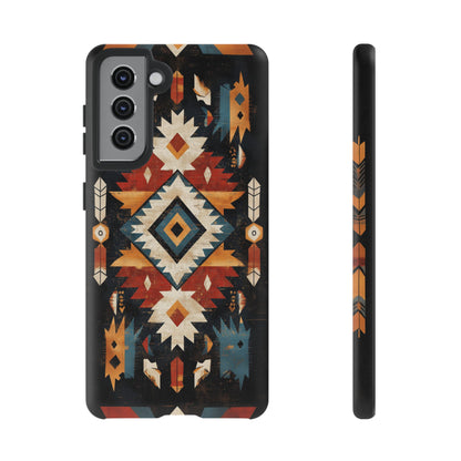 Southwestern Arrow & Diamond Tough Samsung Galaxy Case – Bold Tribal Design, Dual - Layer Protection - BOGO Cases