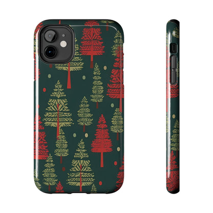 Retro Christmas Trees Pattern - iPhone Series Case