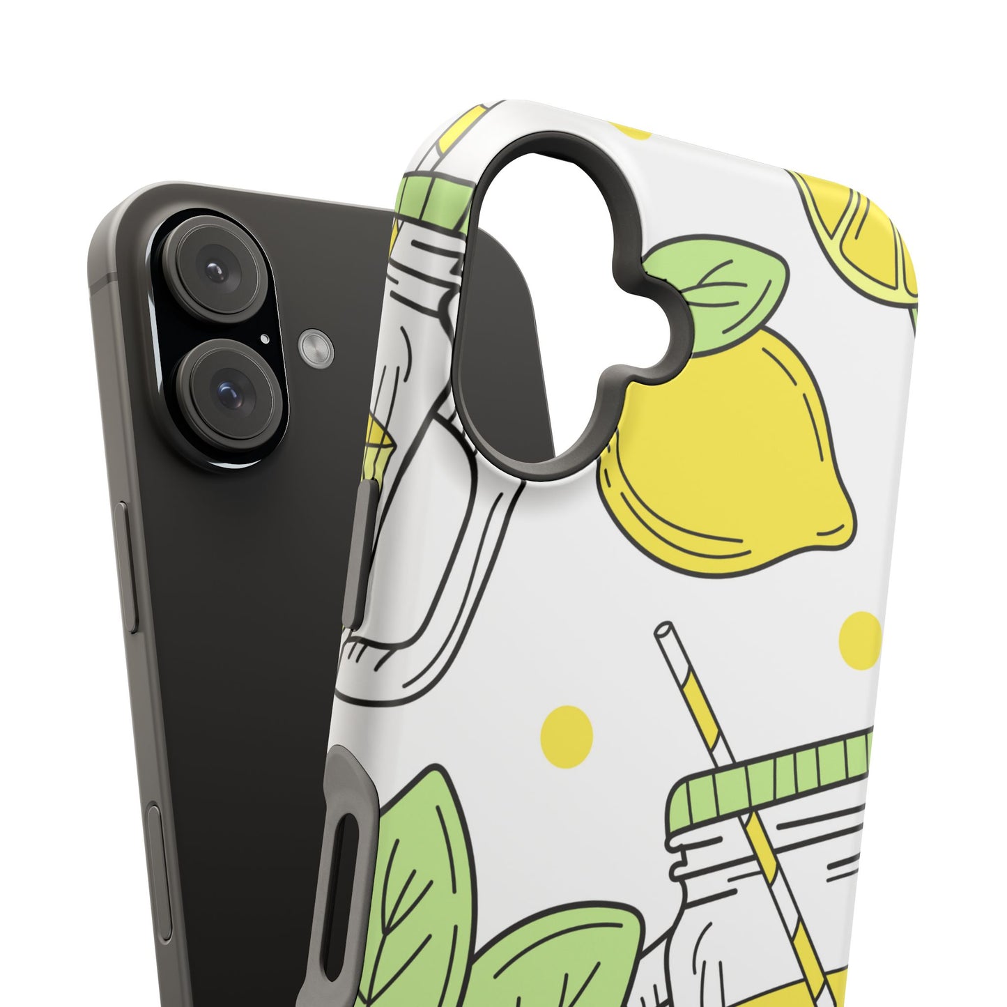 Lemonade Love Tough MagSafe iPhone Case – Fun Lemon Mason Jar Design, Dual-Layer Protection