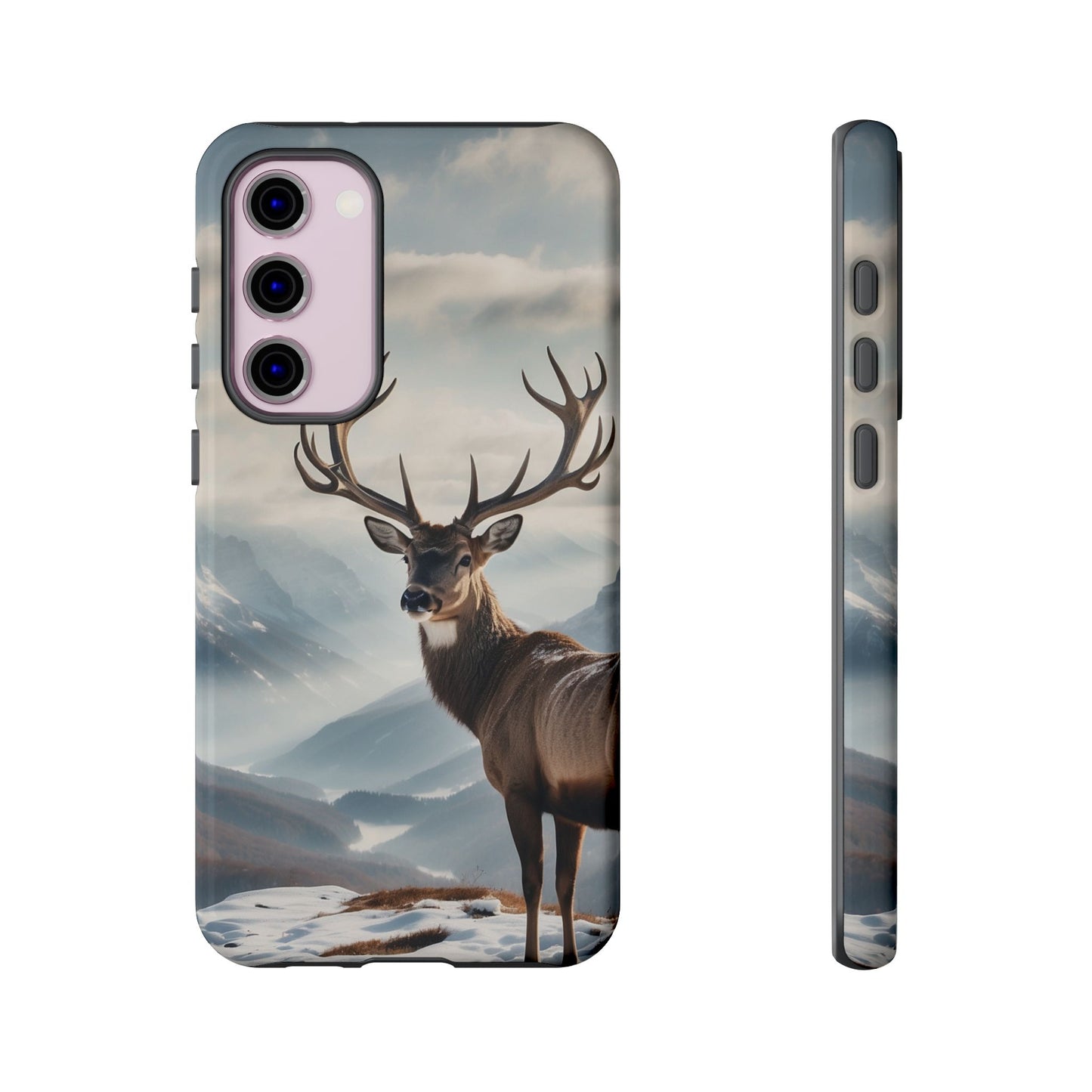 Alpine Majesty: Stag in Snow – Samsung Galaxy Case