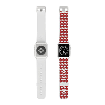 Red Glitter Hearts Charm Apple Watch Band