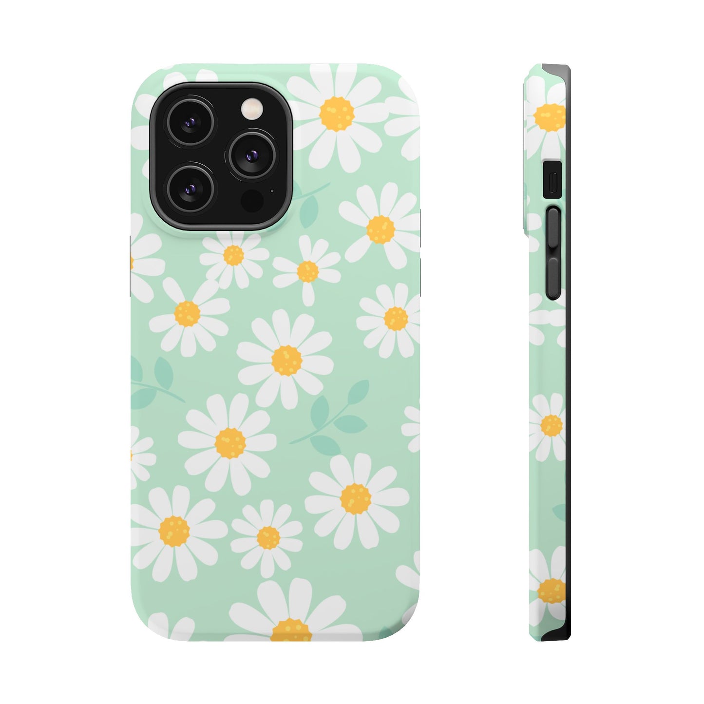 Charming Daisy Floral Tough MagSafe iPhone Case – Spring Pastel Design, Shockproof & Slim