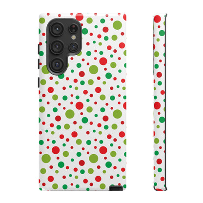 Red & Green Christmas Polka Dots – Samsung Galaxy Case