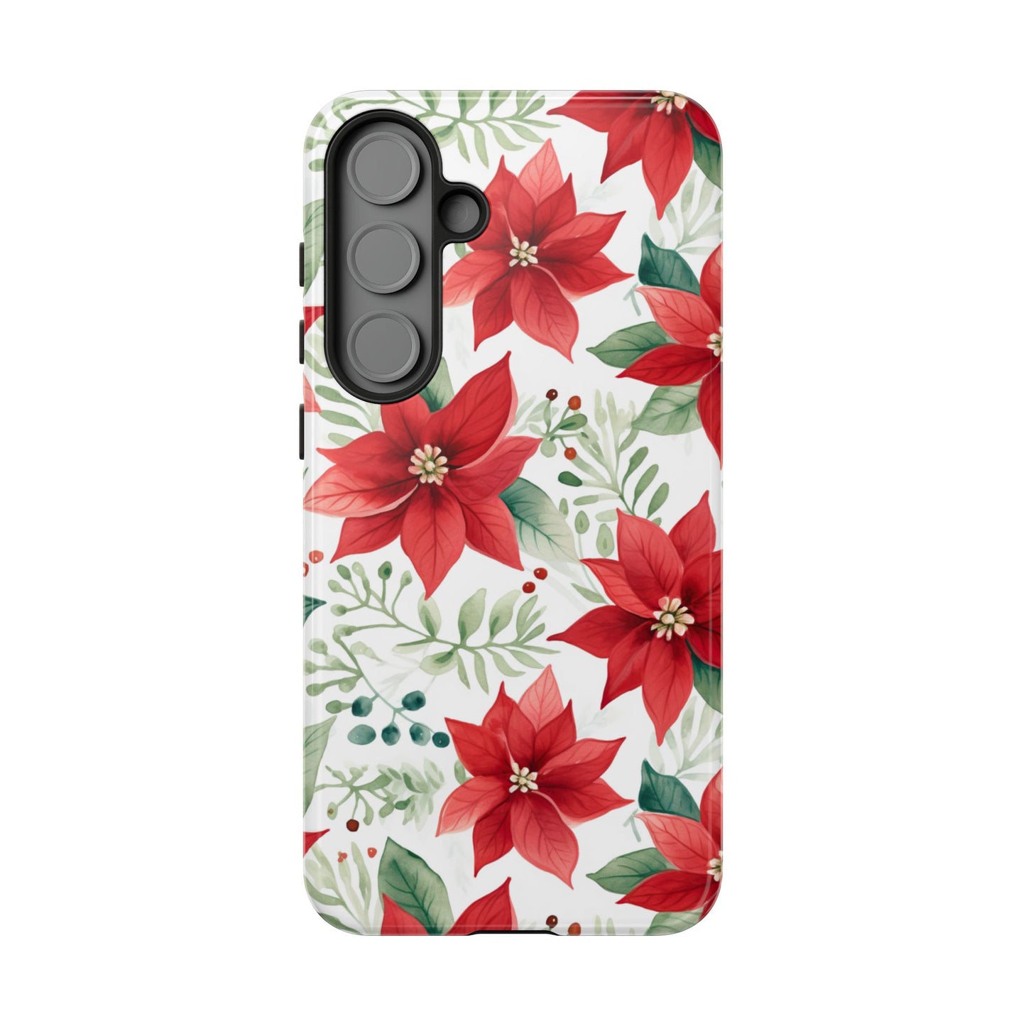 Festive Poinsettia Holiday Pattern – Samsung Galaxy Series Case