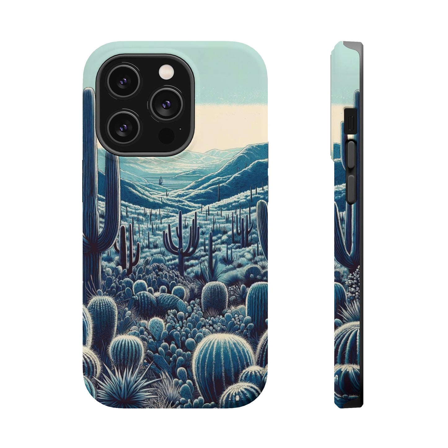 Desert Blues Cactus iPhone Case